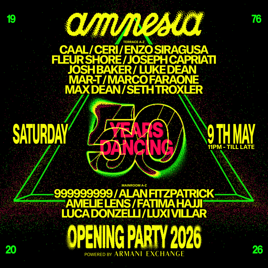 Cartel de Amnesia Ibiza Opening Party