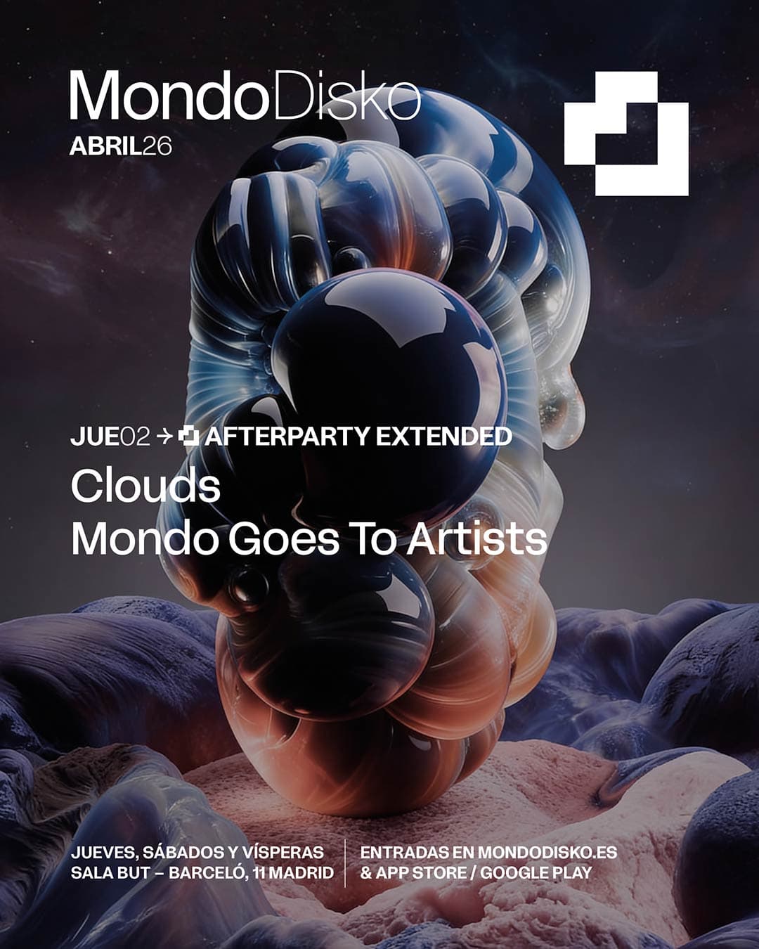 Cartel de Afterparty Extended: Clouds / Mondo Goes To Artists