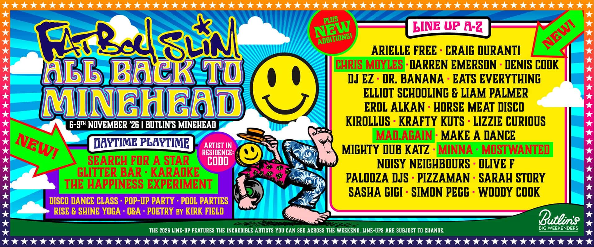 Flyer de All Back To Minehead 2026 - Sábado 7