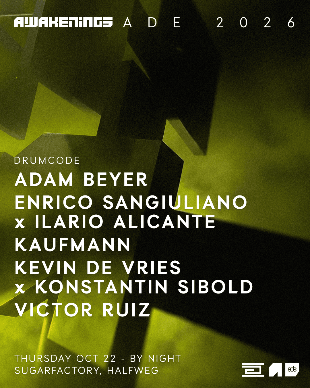 Cartel 2 de Awakenings ADE 2026 - Sábado 24