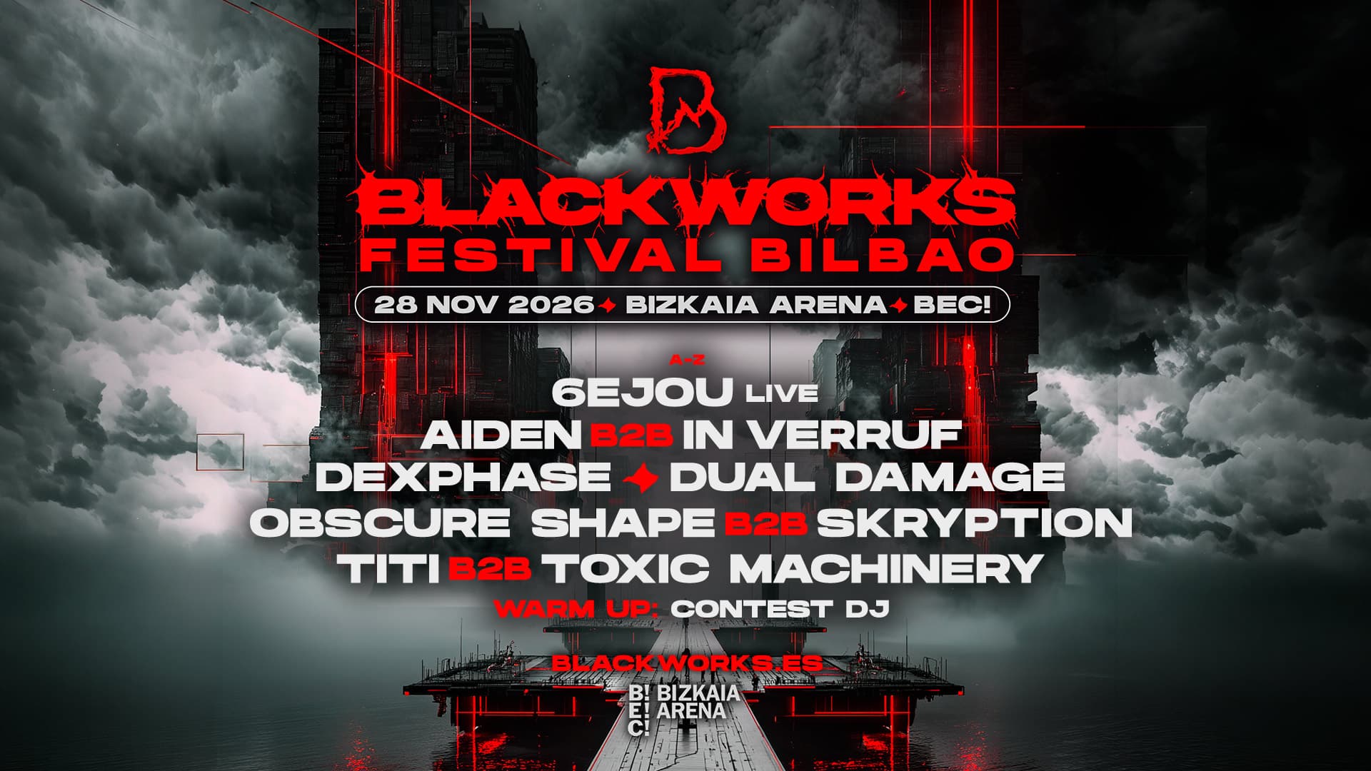 Cartel 1 de Blackworks Festival Bilbao 2026 - Sábado 28