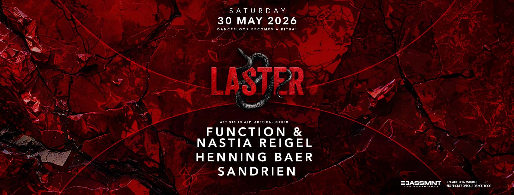 Flyer de LASTER presents Function & Nastia Reigel, Sandrien & Henning Baer