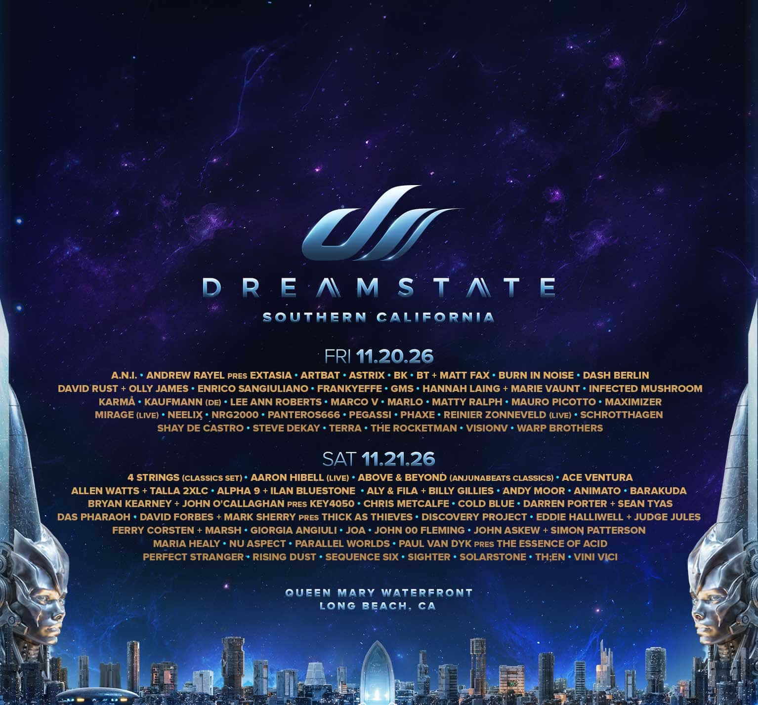 Flyer of Dreamstate SoCal 2026 - Viernes 20