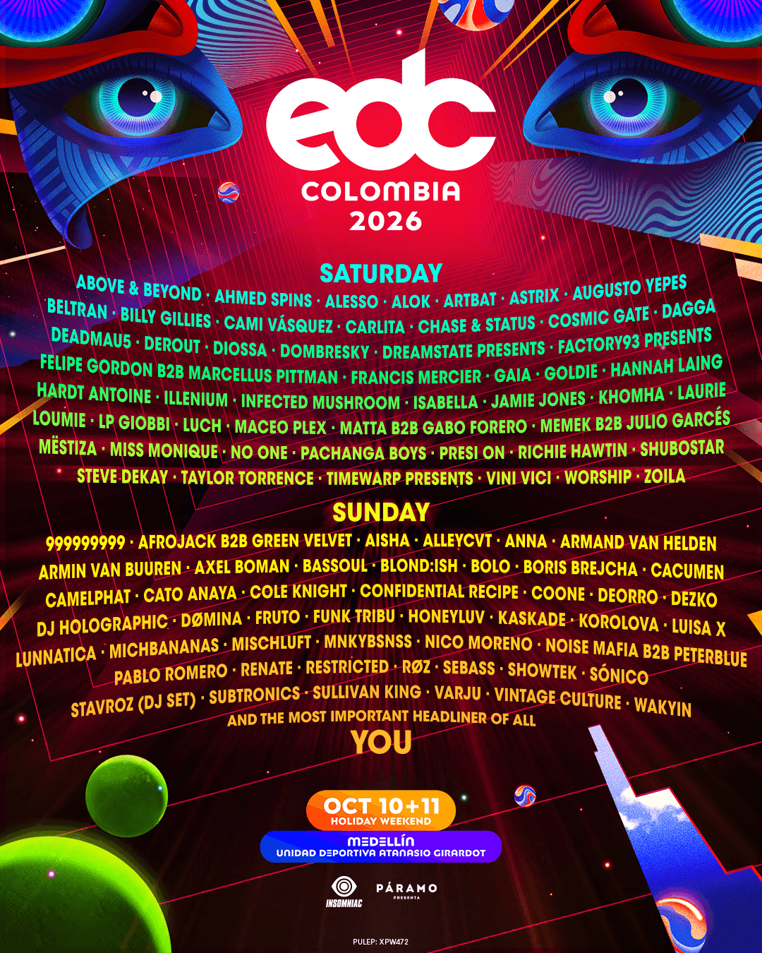 EDC Colombia 2026 - Sábado 10