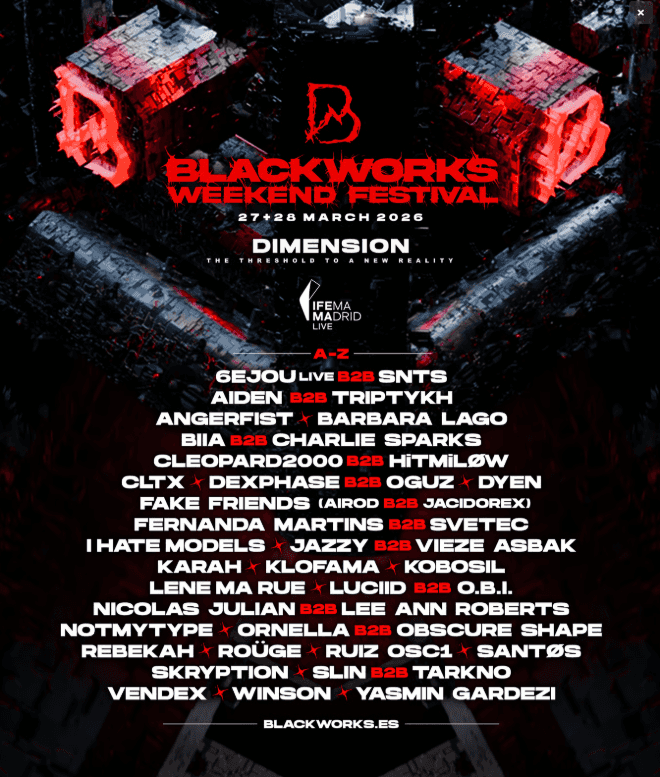 Flyer de Blackworks Festival 2026 - Day 2