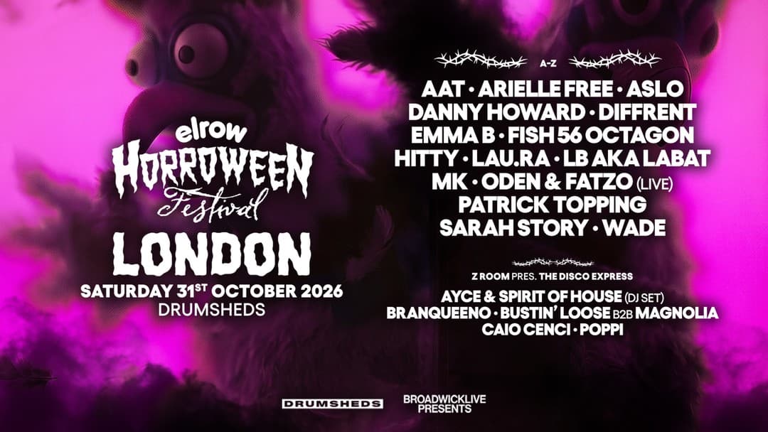 elrow Horroween Festival London 2026 - Sábado 31
