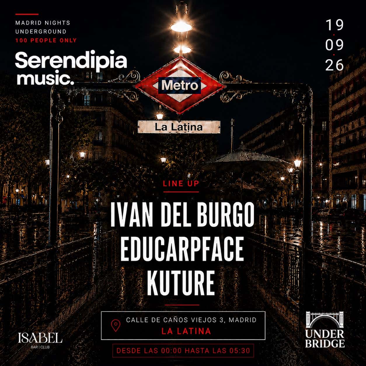 Cartel de Serendipia Music x Under Bridge
