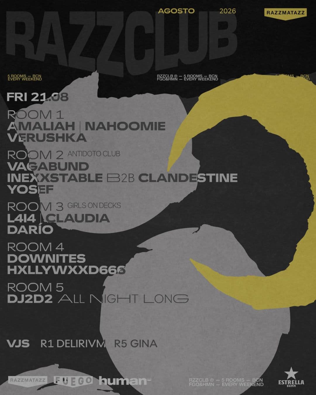 RAZZCLUBS: Amaliah + Nahoomie + Antidoto Club: Vagabund & MORE