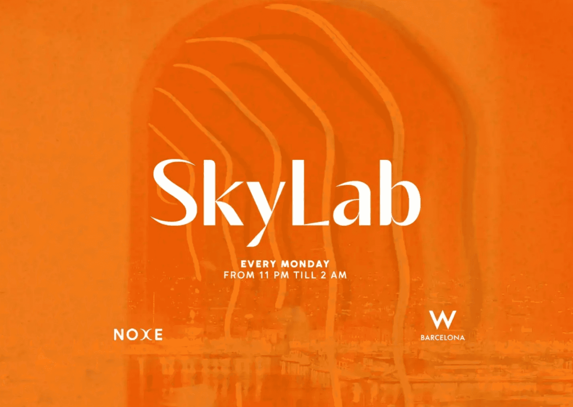 Cartel de Skylab at Noxe (26th floor W Barcelona)