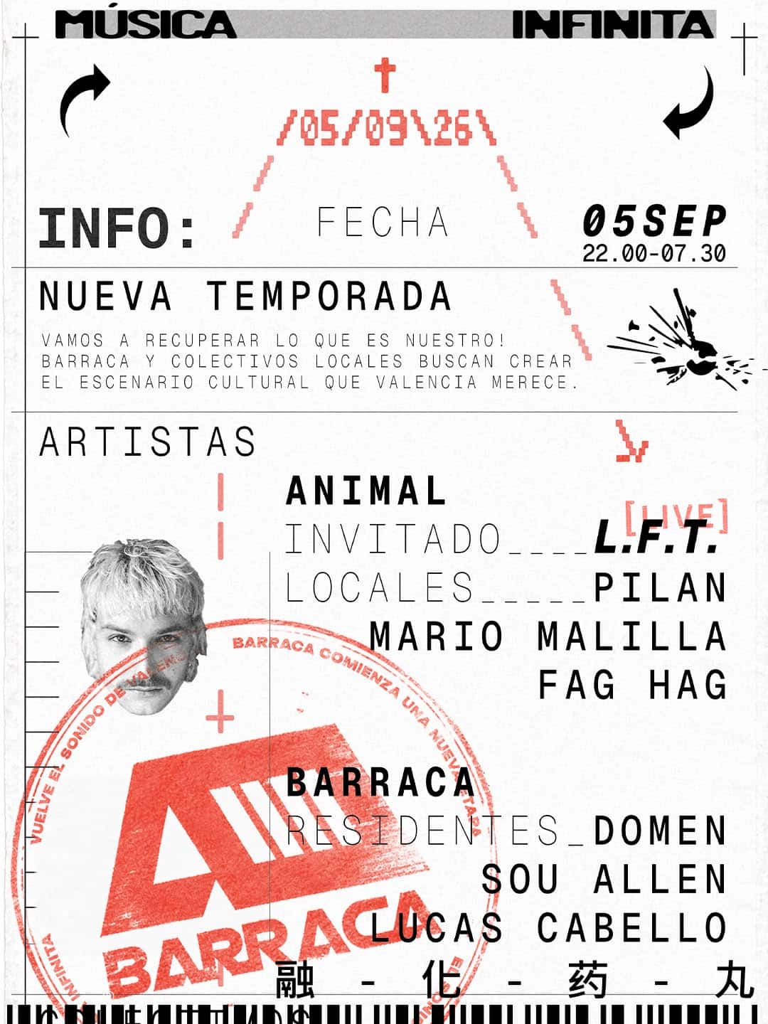 Cartel de Barraca Club