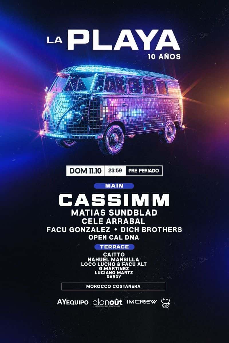 Flyer of 11.10 | LA PLAYA FESTIVAL w/ CASSIMM | Temporada 10
