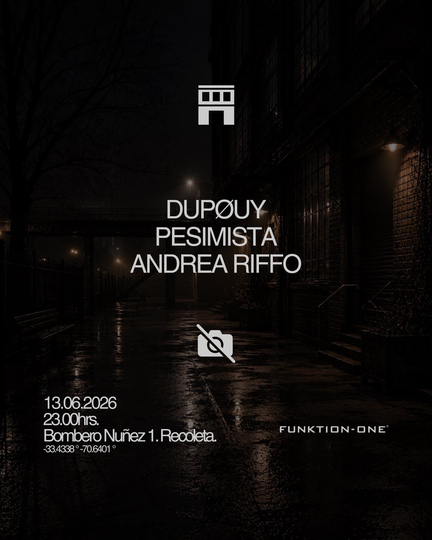 13 de Junio en CLUB 1: Andrea Riffo - DUPØUY - Pesimista
