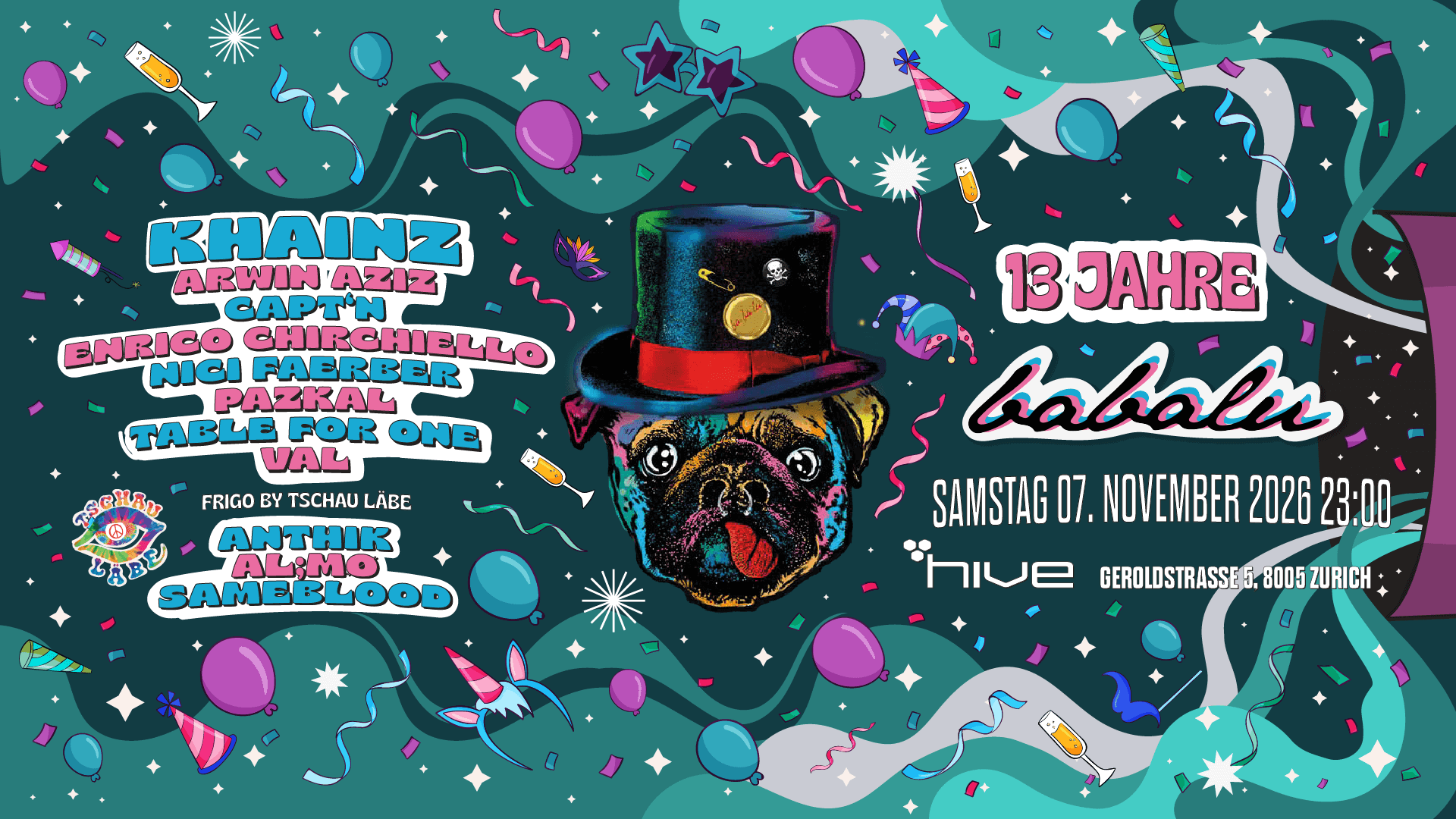 Flyer of 13 Jahre Babalu