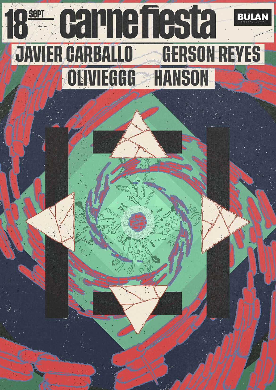 Cartel de 18 SEPTIEMBRE @ JAVIER CARBALLO - BULAN SOCIAL CLUB