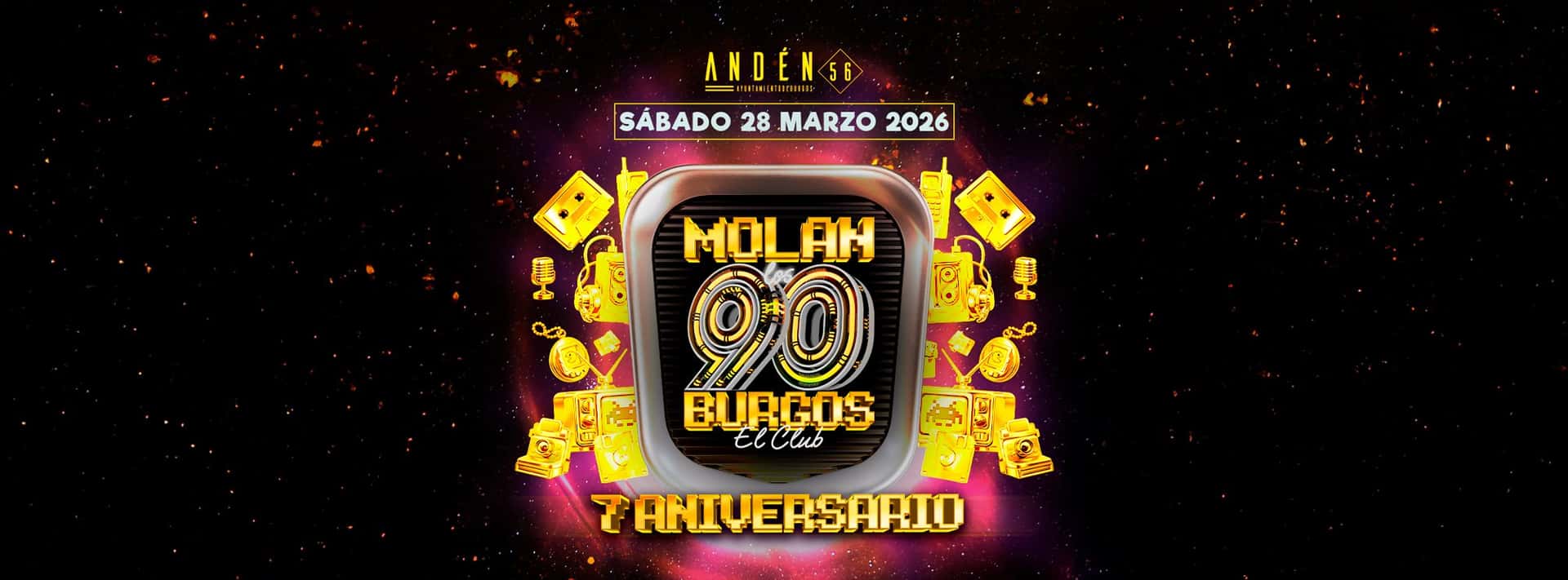 Flyer de Molan los 90 - 7º Aniversario