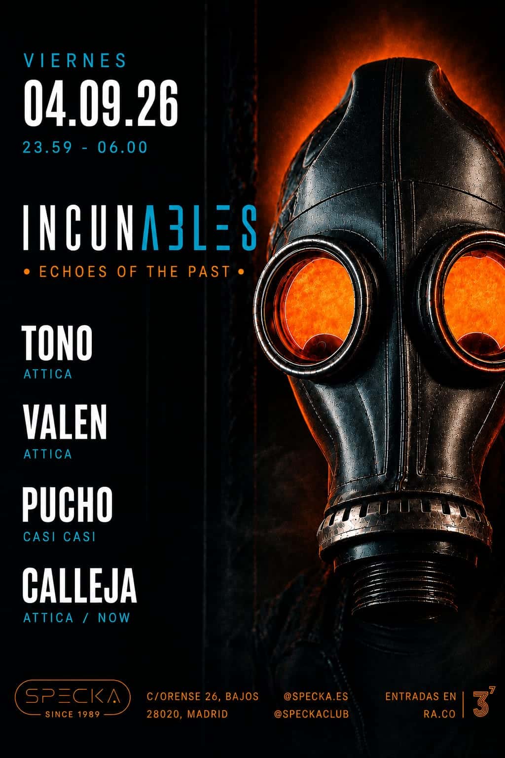 Cartel de Incunables Rentrée I Specka Club
