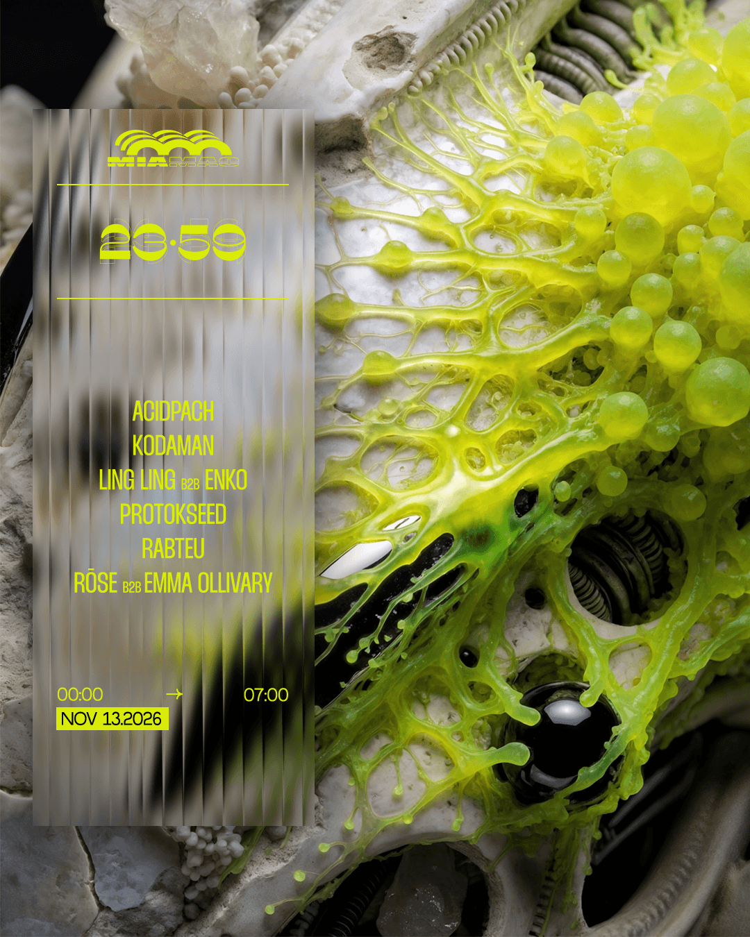Flyer of 23:59 : Protokseed, Ling Ling B2b Enko, Acidpach & More