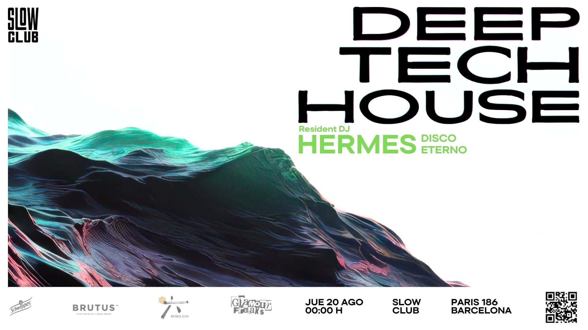 Cartel de Deep, Tech, House: Hermes Disco Eterno