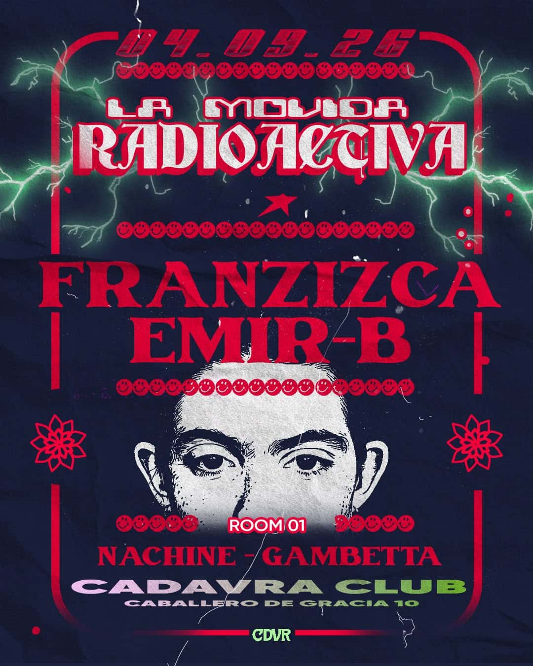 Cartel de La Movida Radioactiva with Franzizca
