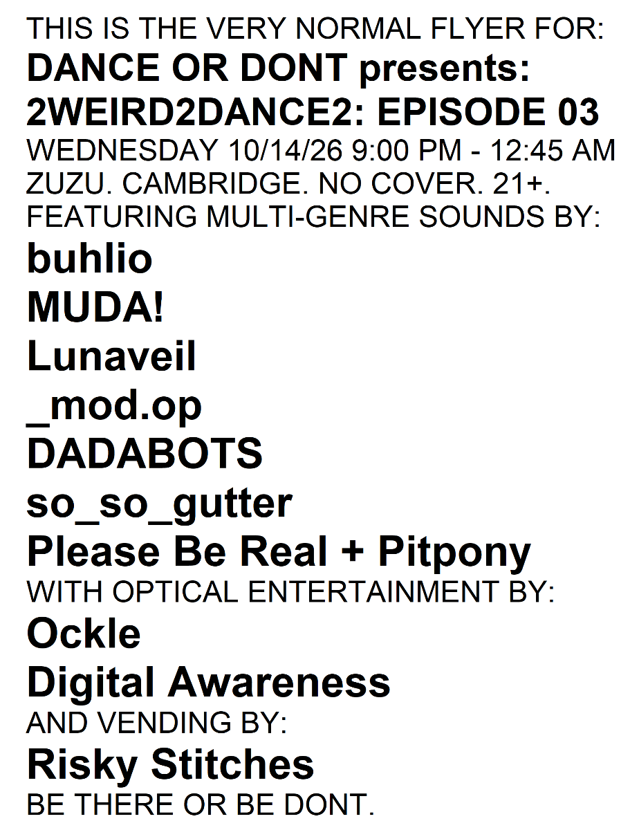 2WEIRD2DANCE2