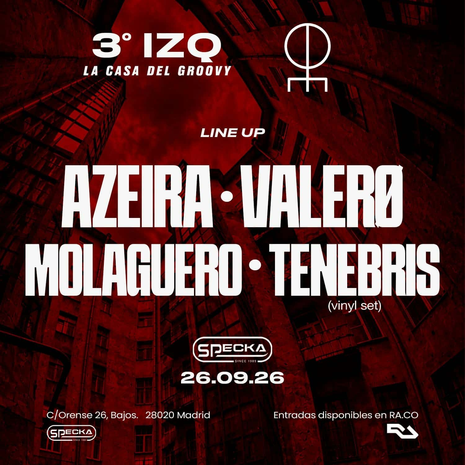 Flyer de 3º IZQ X Impossible Love I Specka Club