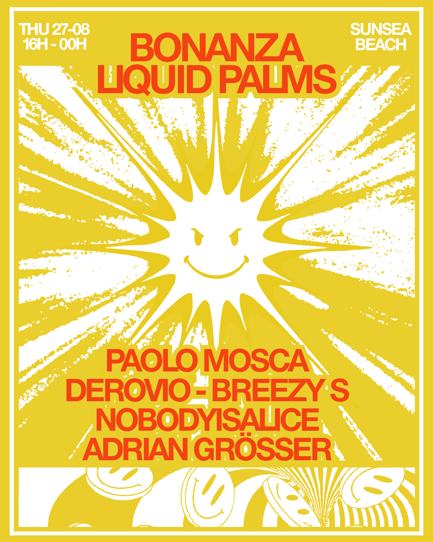 FREE BEACH PARTY Bonanza x Liquid Palms pres. Paolo Mosca