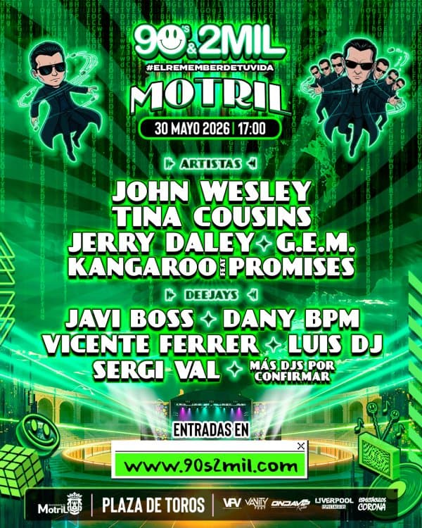Cartel de 90's & 2MIL Motril 2026