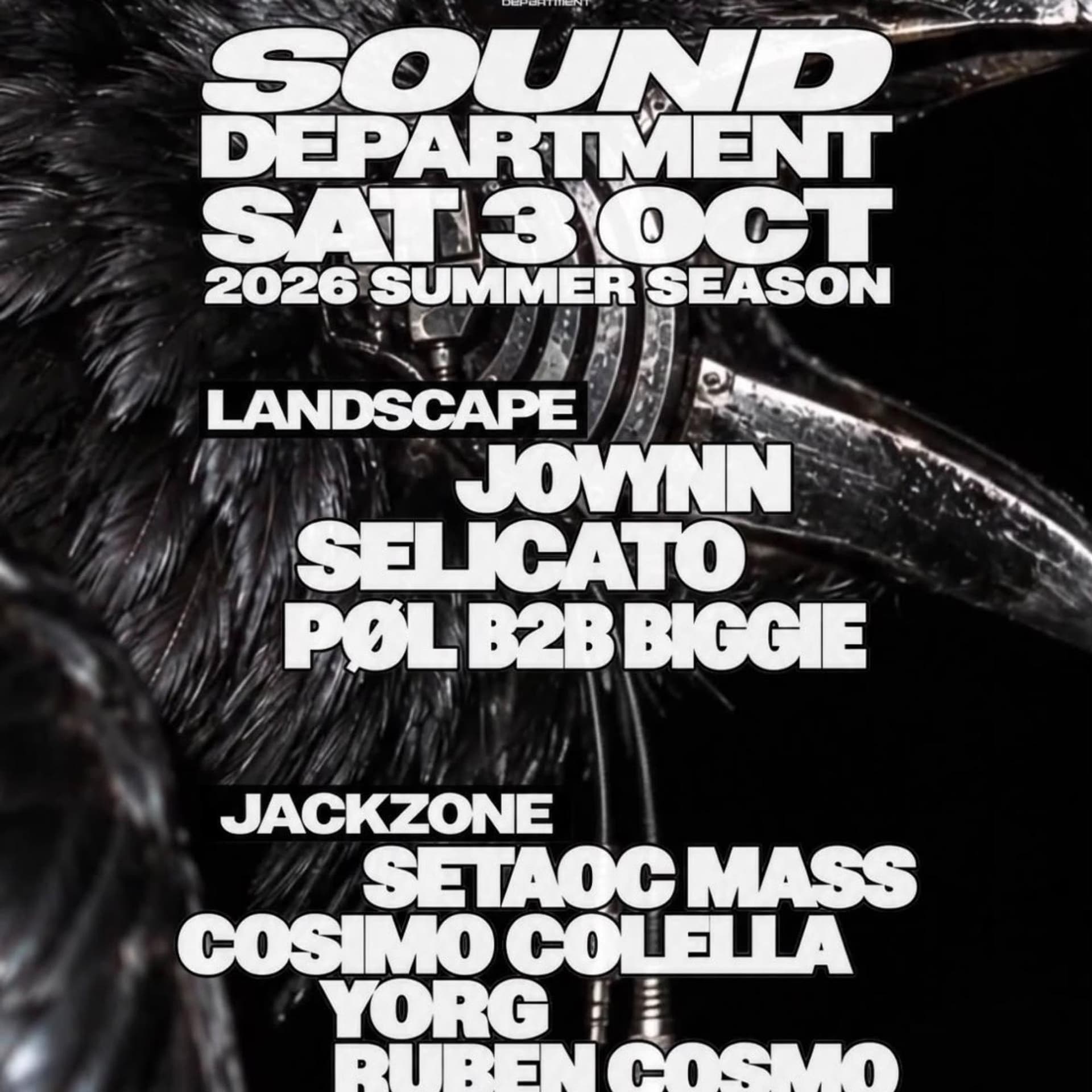 SOUND DEPARTMENT 3RD October w/Jovynn and Setaoc Mass