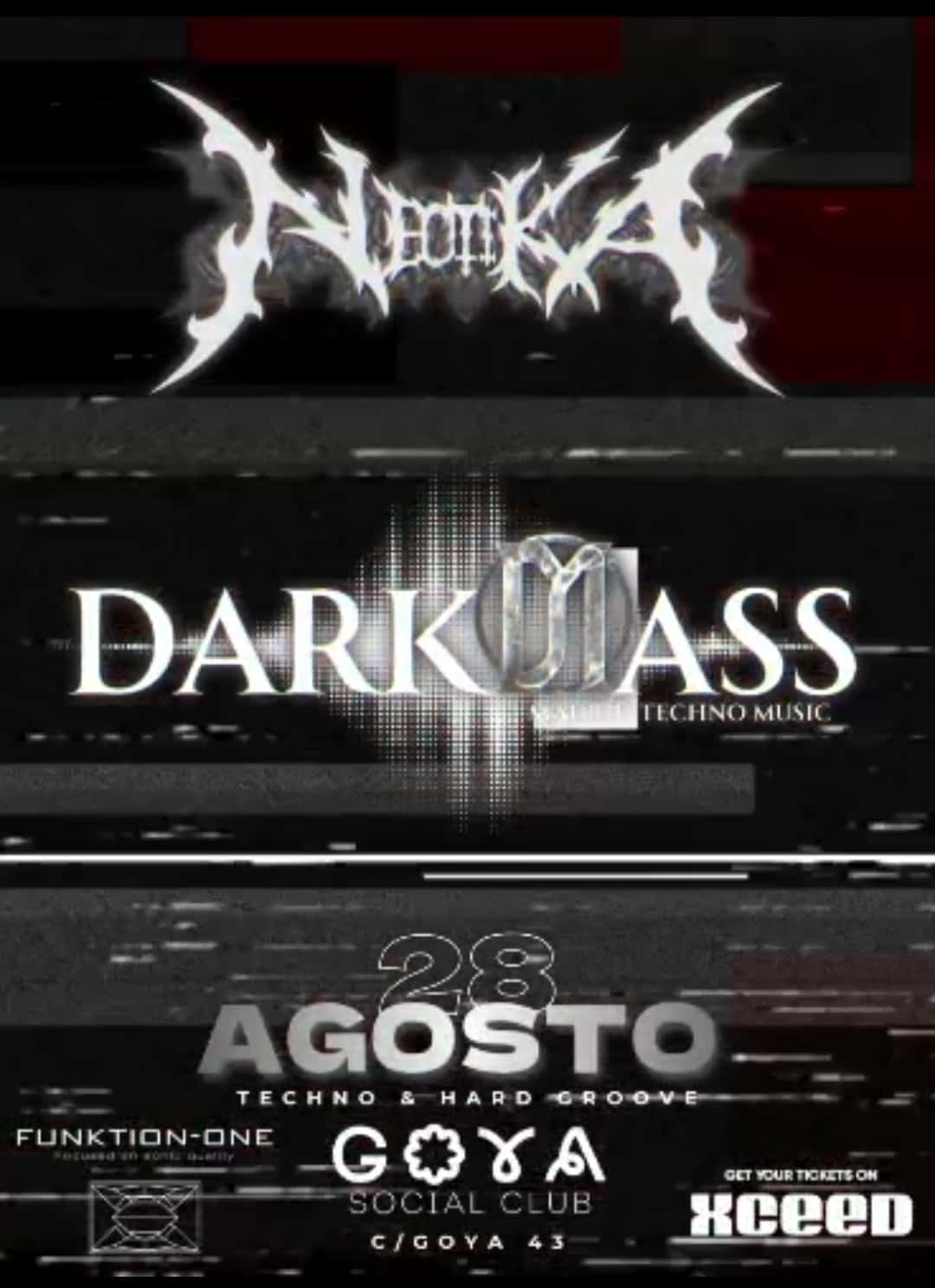 Cartel de DARKMASS X NEOTIKA || BIGOT3X || KRS || MØRA || SAVE+ME