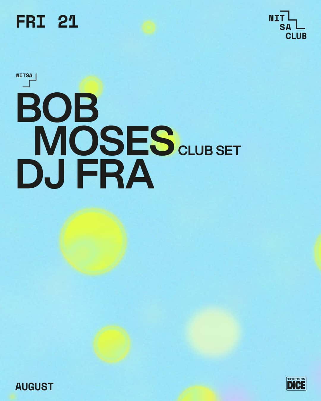 Cartel de Bob Moses Club Set · Dj Fra