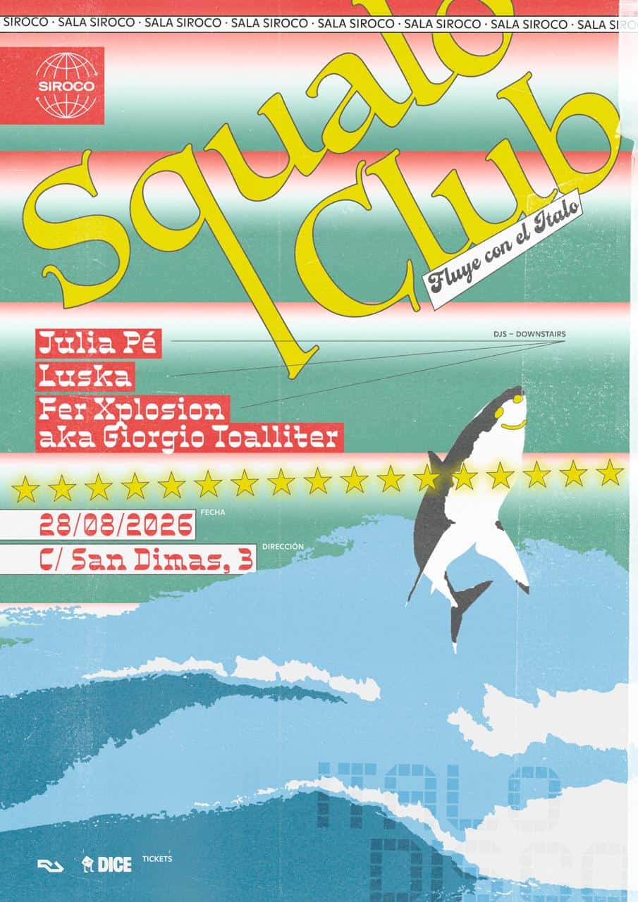Cartel de SQUALO: Julia Pé, Luska, Fer Xplosion aka Giorgio Toalliter