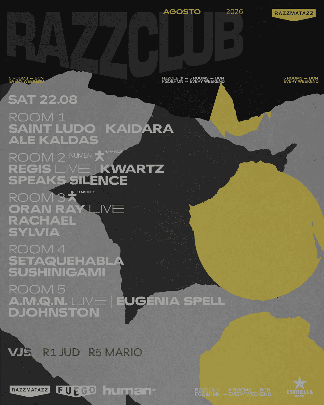 Flyer de RAZZCLUBS: Saint Ludo + NUMEN: Regis Live + Kwartz + Oran Ray Live & MORE