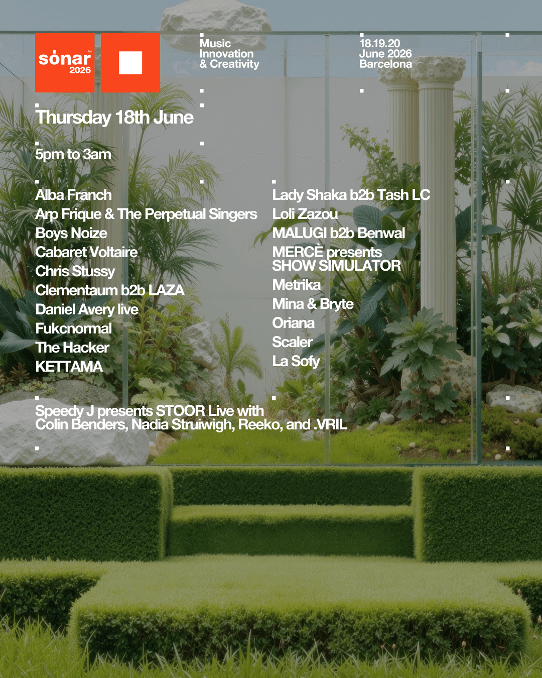 Sónar 2026 - Jueves, 18
