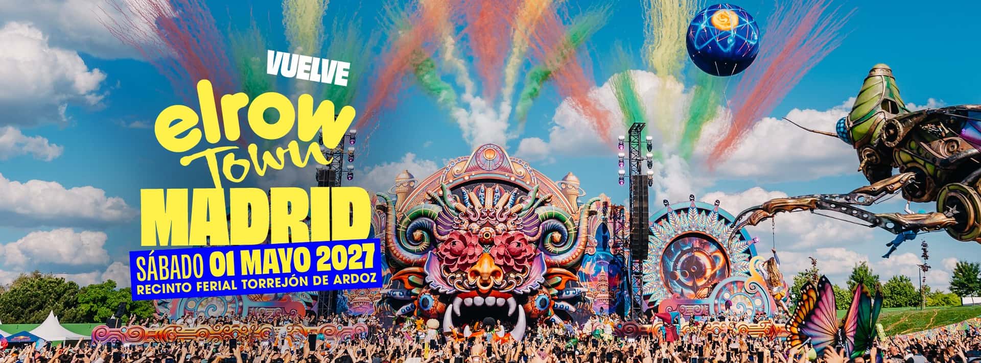 Cartel de elrow Town Madrid 2027