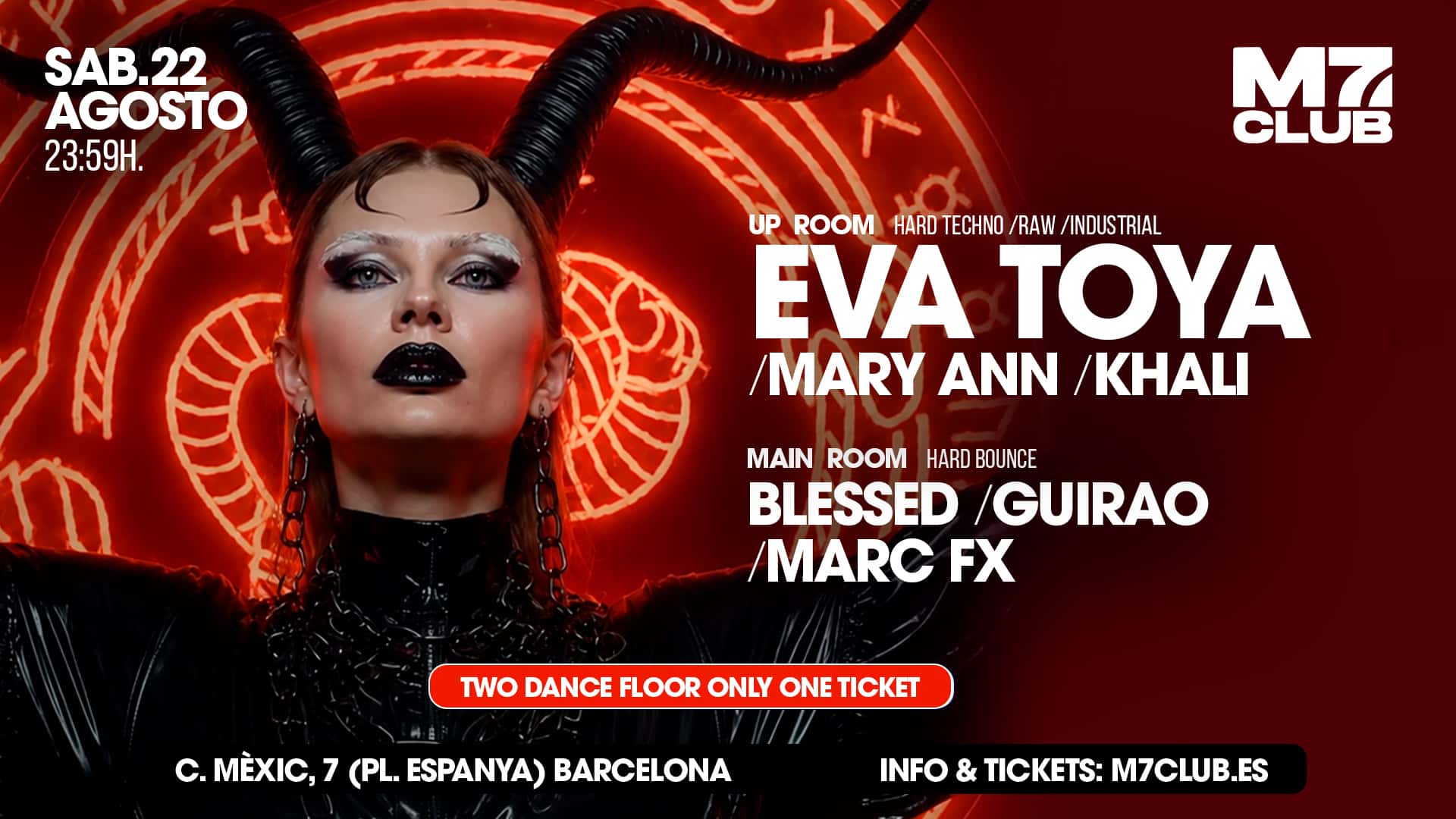 Cartel de Eva Toya, Mary Ann, Khali, Blessed, Guirao & Marc Fx