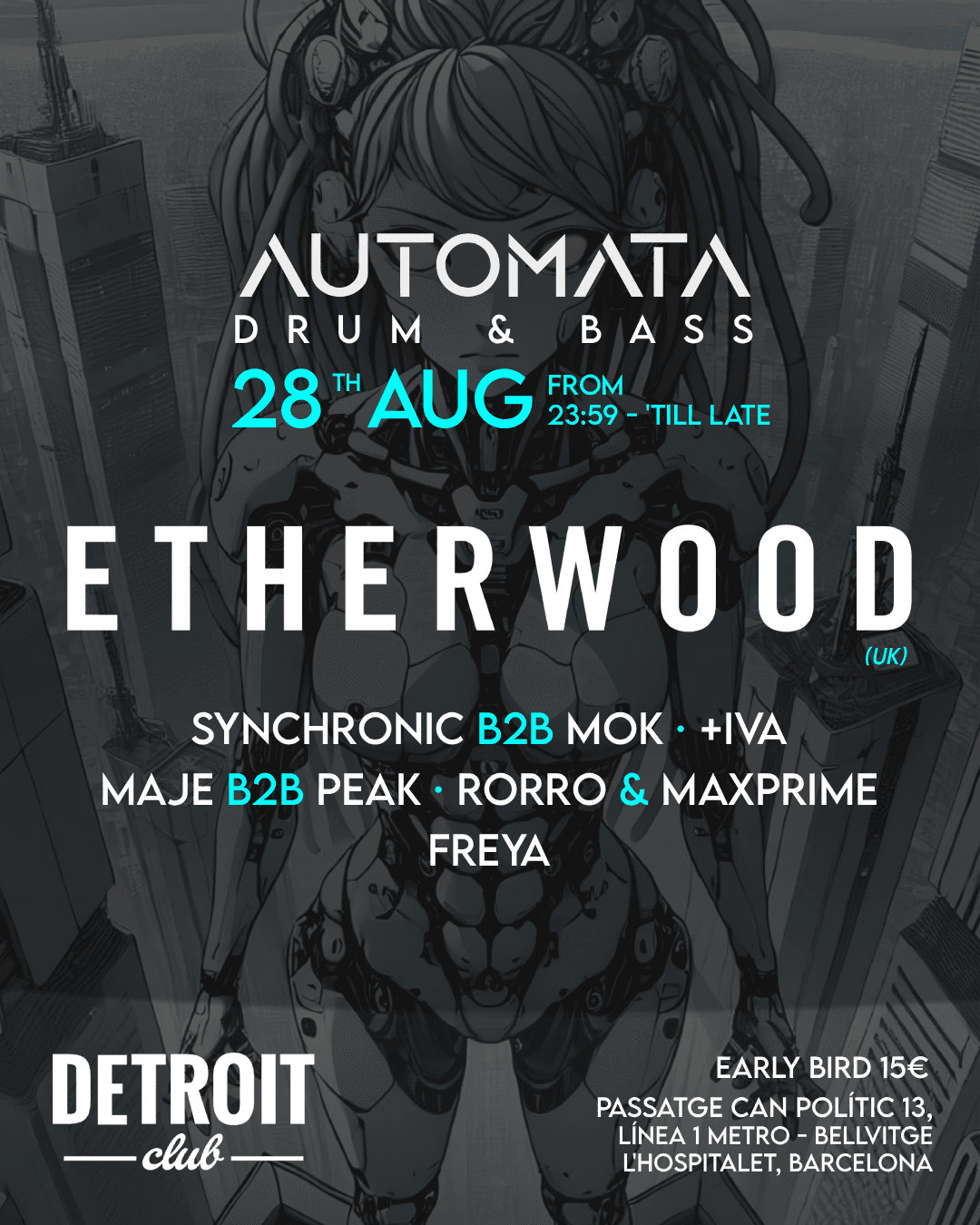 Automata Drum & Bass 28AUG - Etherwood Barcelona