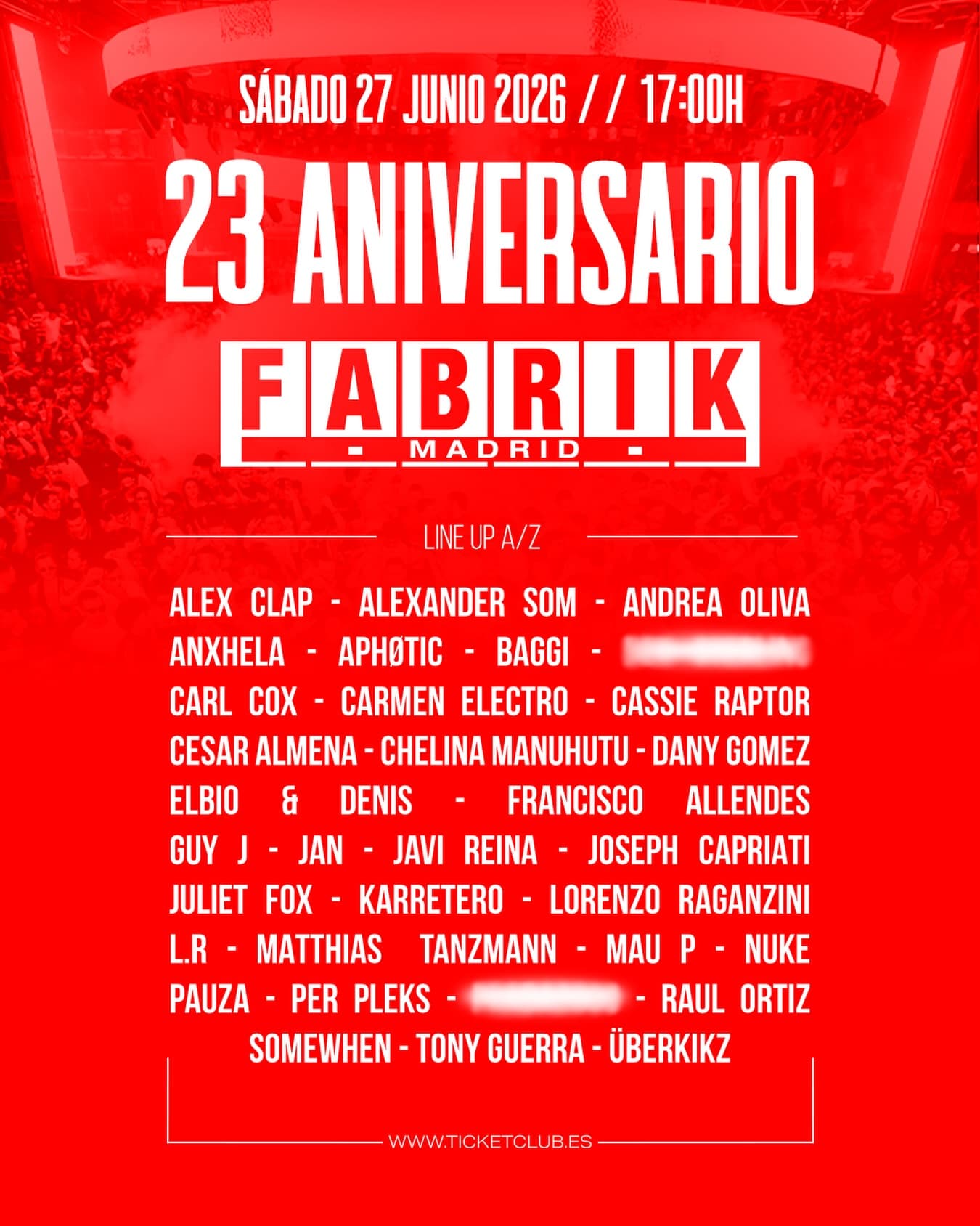 Cartel 3 de 23º Aniversario Fabrik