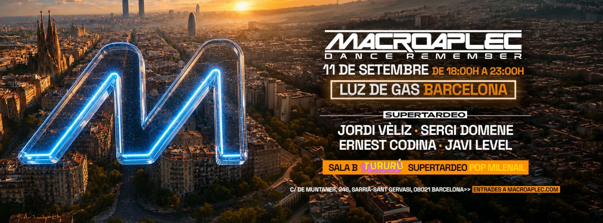 Cartel de MacroAplec Supertardeo BARCELONA