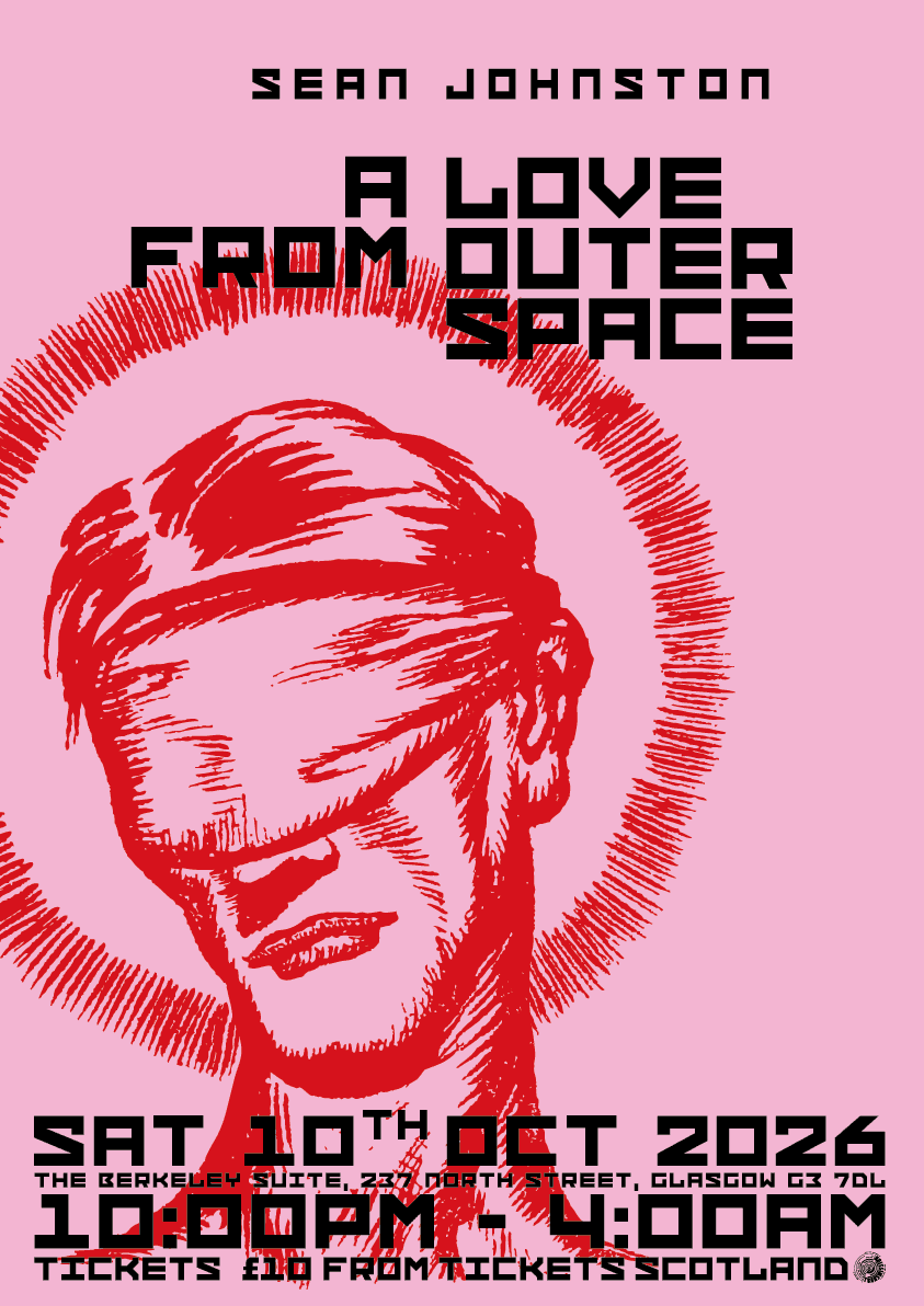 Flyer of A Love From Outer Space with Sean Johnstone