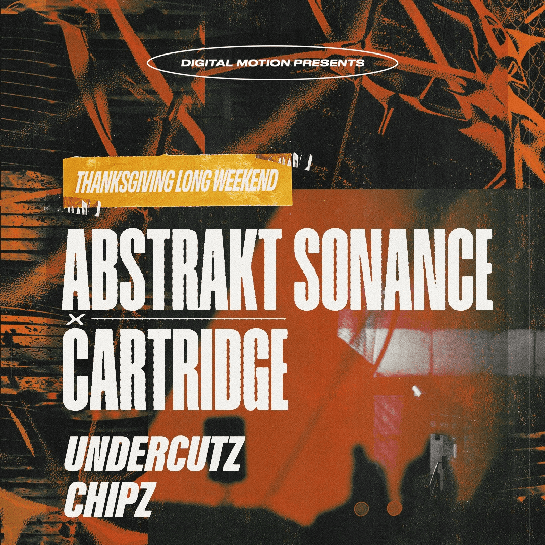 Flyer of Abstrakt Sonance & Cartridge at The Red Room