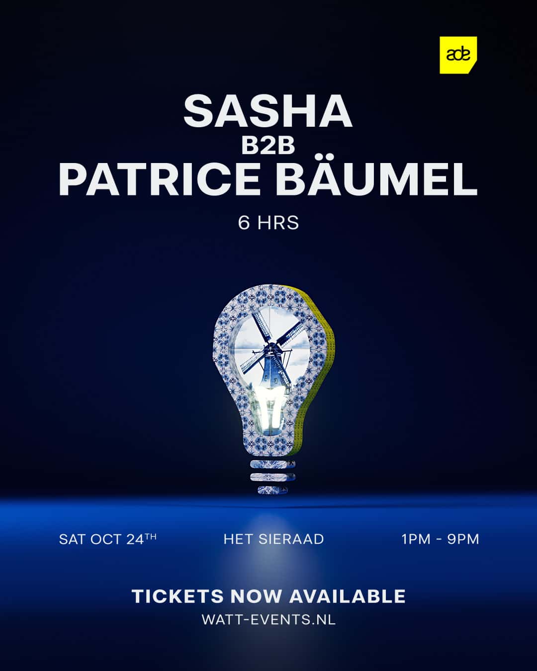 Flyer of ADE | SASHA B2B PATRICE BÄUMEL