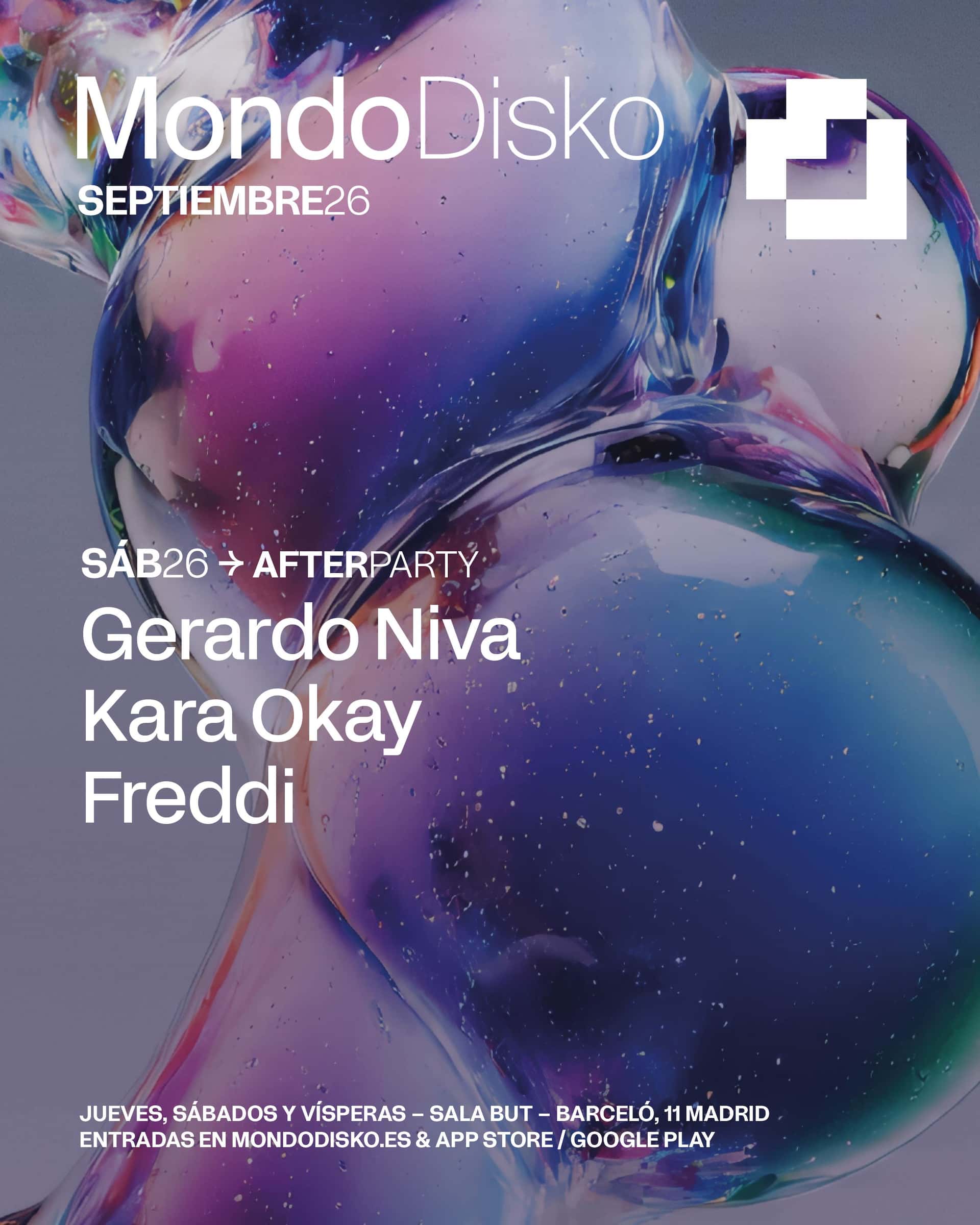 Cartel de AFTERPARTY: Gerardo Niva / Kara Okay / Freddi