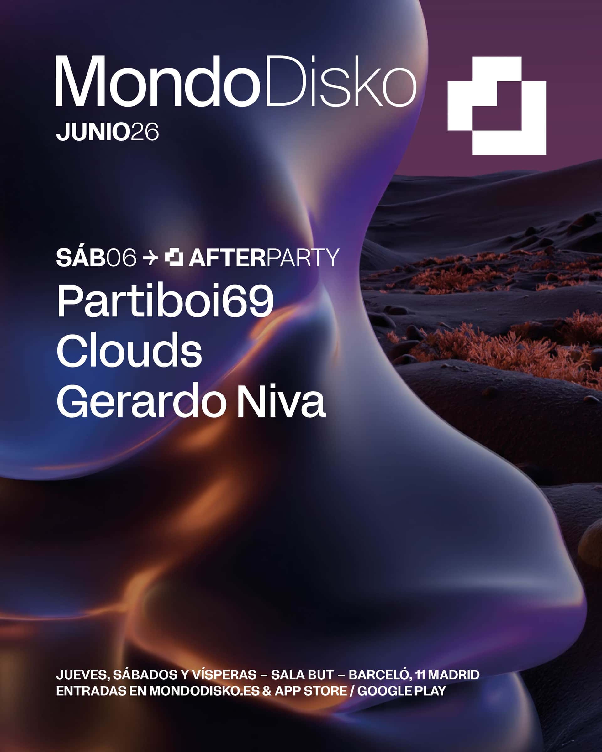 Cartel de AFTERPARTY: Partiboi69 / Clouds / Gerardo Niva