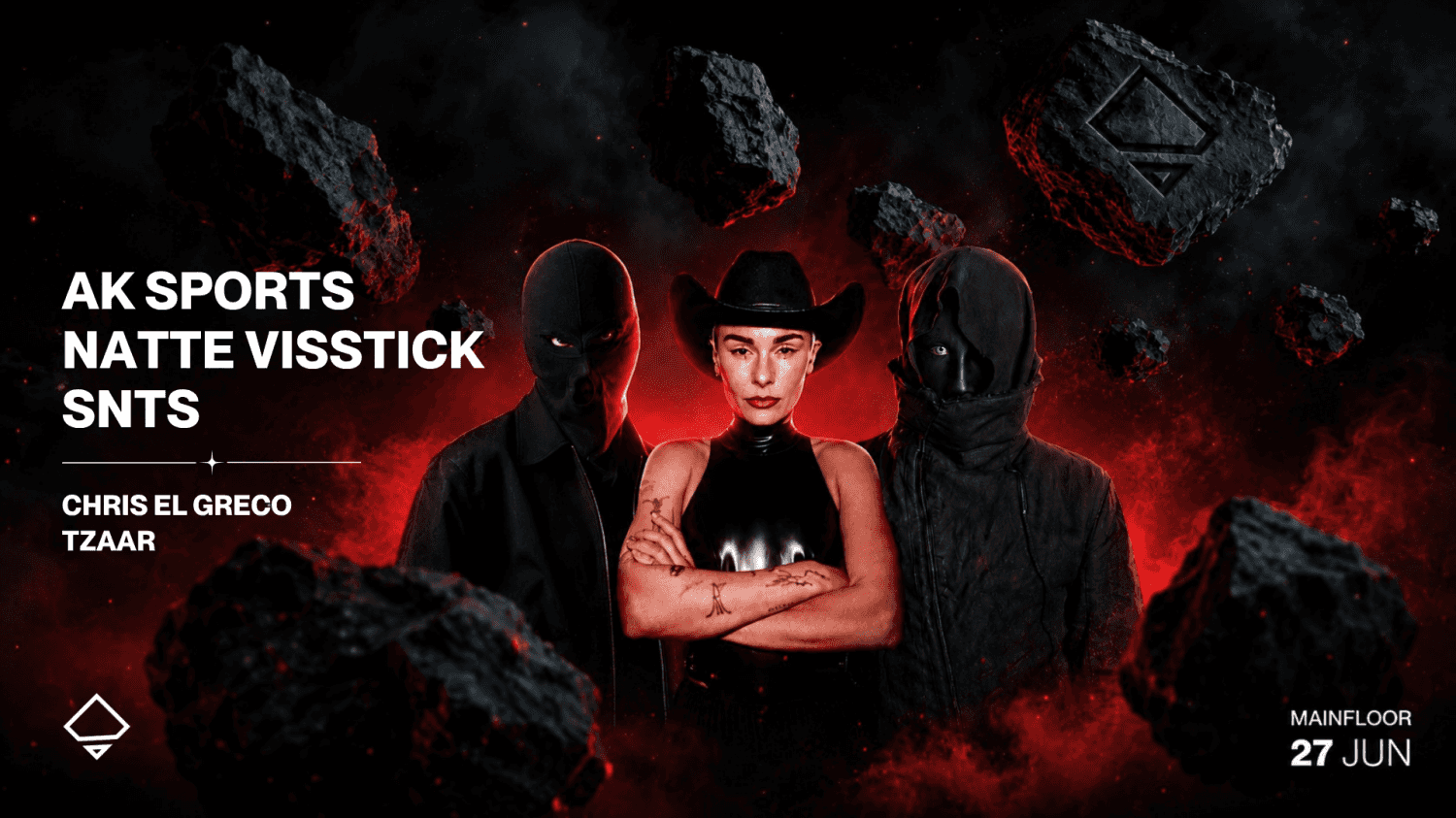 Cartel de AK SPORTS / NATTE VISSTICK / SNTS pres by BOOTSHAUS