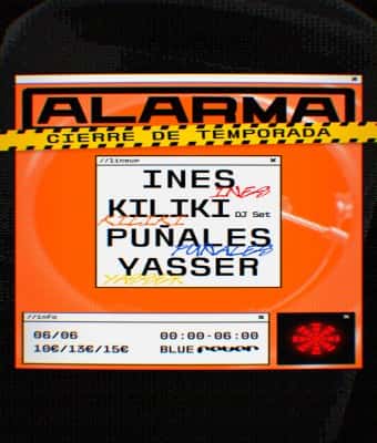 Flyer de ALARMA klub: Kiliki dj set + Ines + Yasser + Puñales