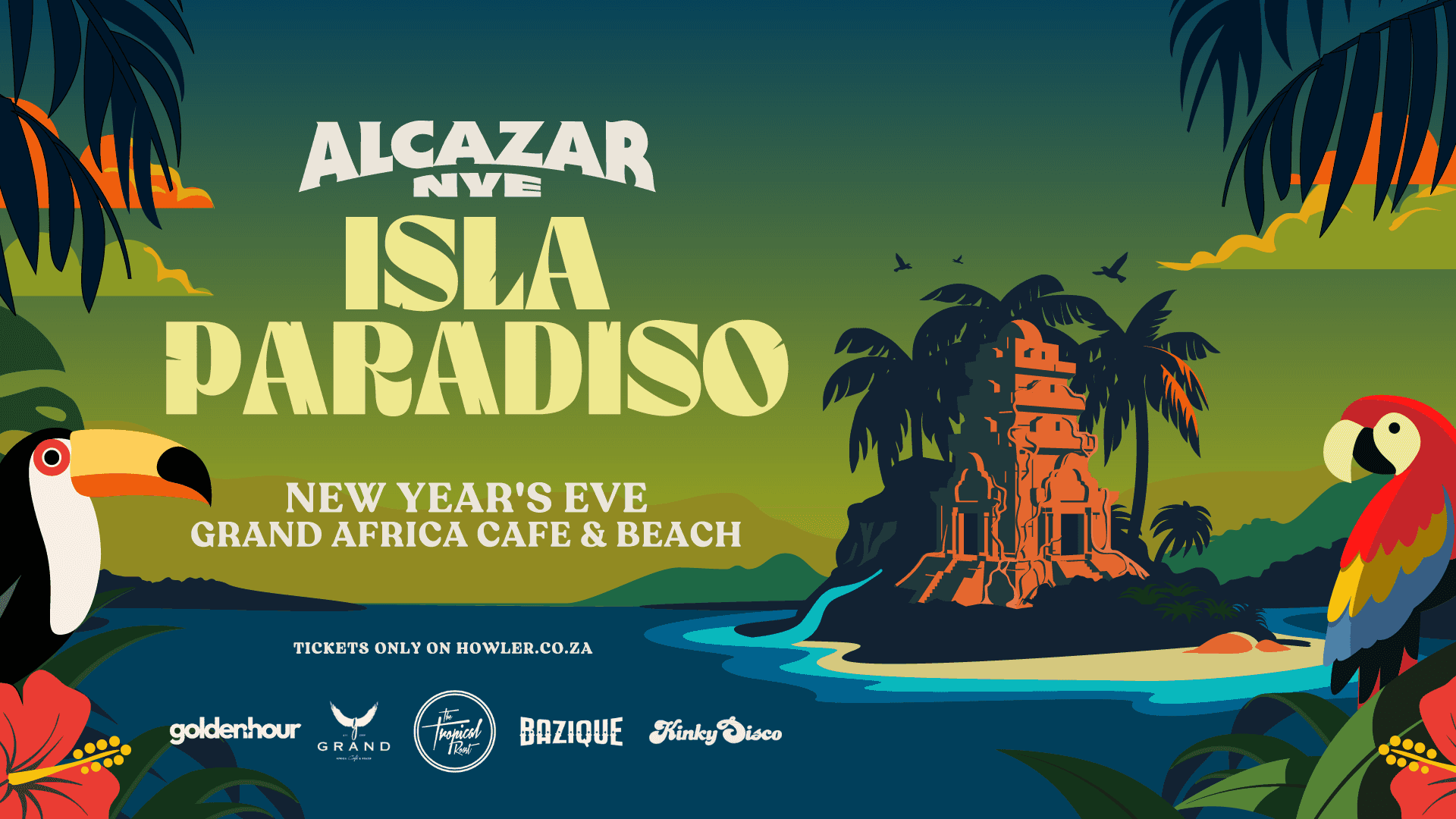 Flyer of Alcazar Cape Town New Year's Eve 2026