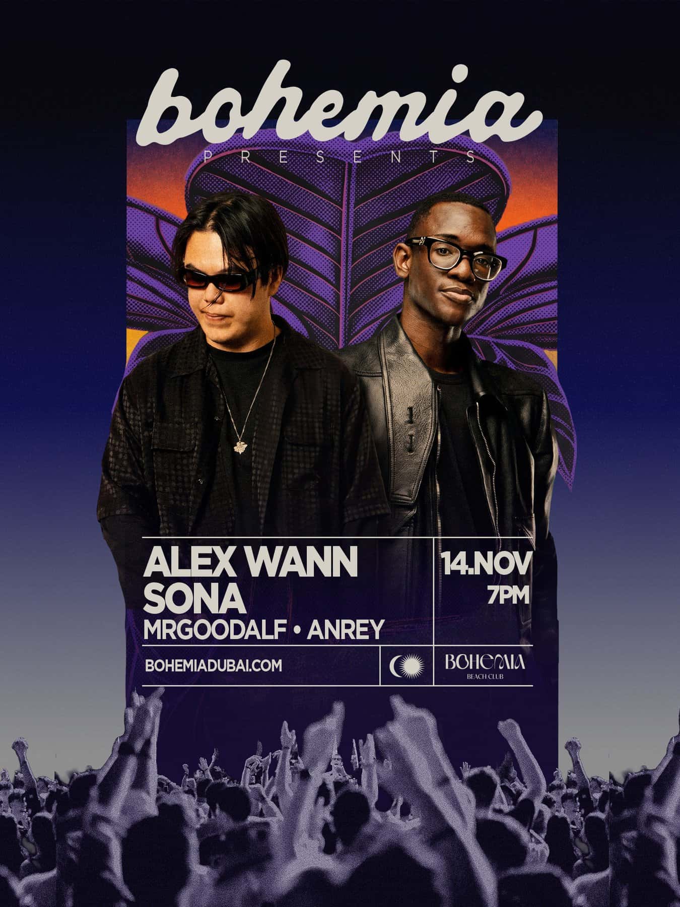 Flyer de Bohemia Presents Alex Wann & SONA