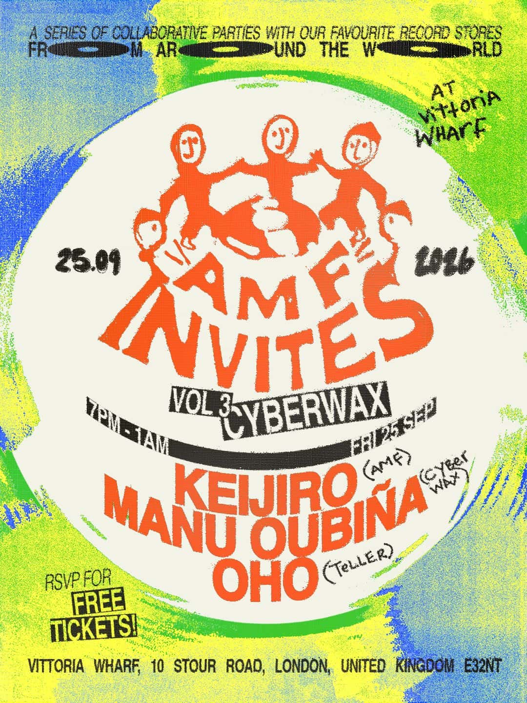 Flyer de All My Friends invites... Cyberwax (Buenos Aires)
