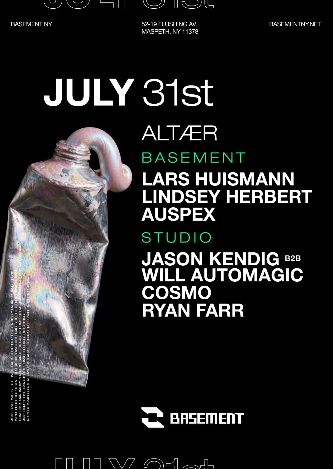 Altær: Lars Huismann / Lindsey Herbert / Auspex / Jason Kendig / Will Automagic / Cosmo / Ryan Farr