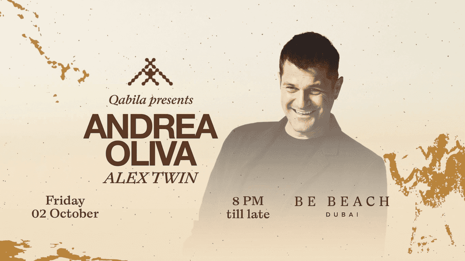 Flyer of Andrea Oliva at Be Beach Dubai